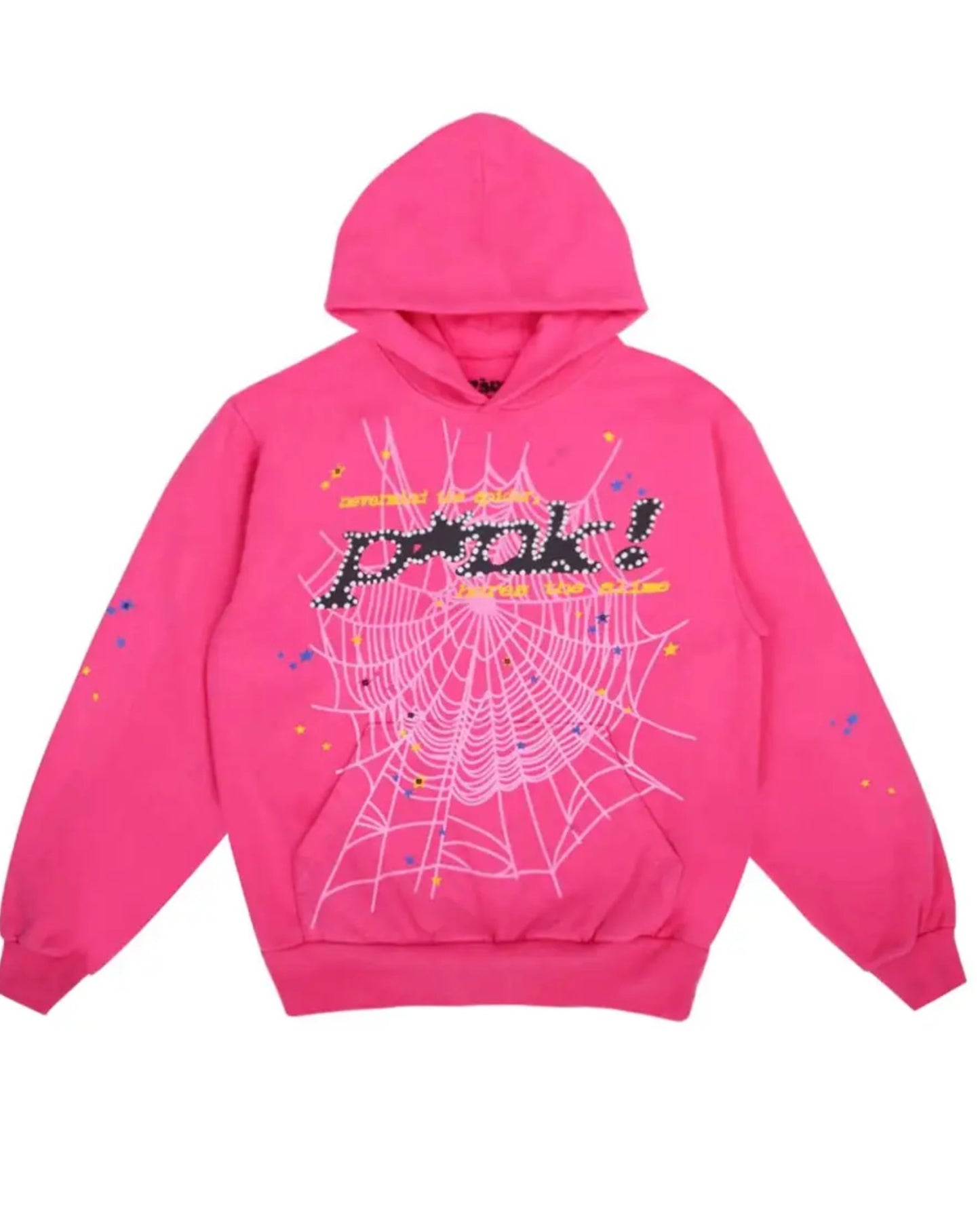 Sp5der Pink Web Hoodie Pink